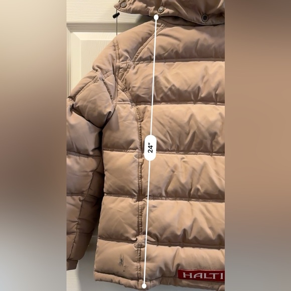 HALTI Brahe Finnish Puffer Down Insulated Ski Snow Everyday Jacket Tan US 8 - Picture 14 of 16